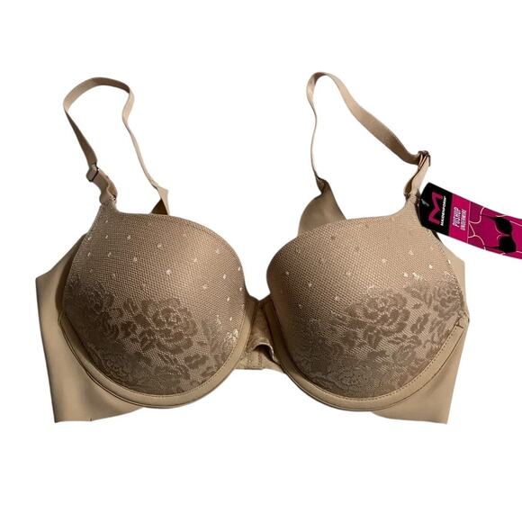 Maidenform Womens Bra Size 36B Push Up Seamless Underwire Lace Padded P00732 - Picture 3 of 8